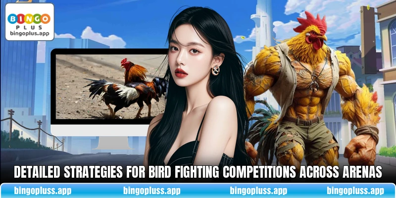 Detailed strategies for bird fighting competitions across arenas