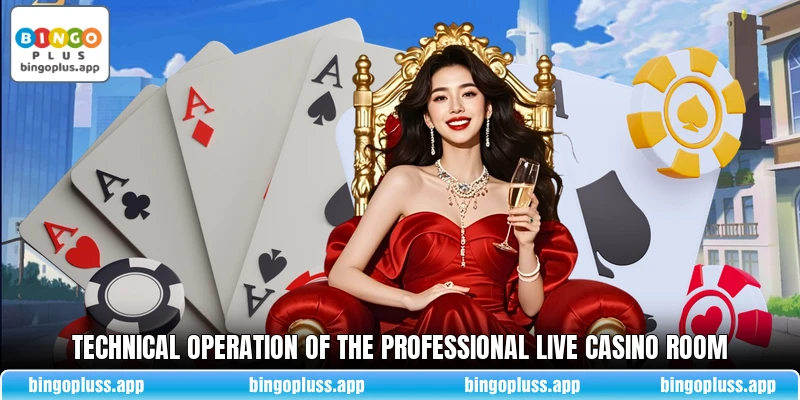 Technical operation of the professional live casino room